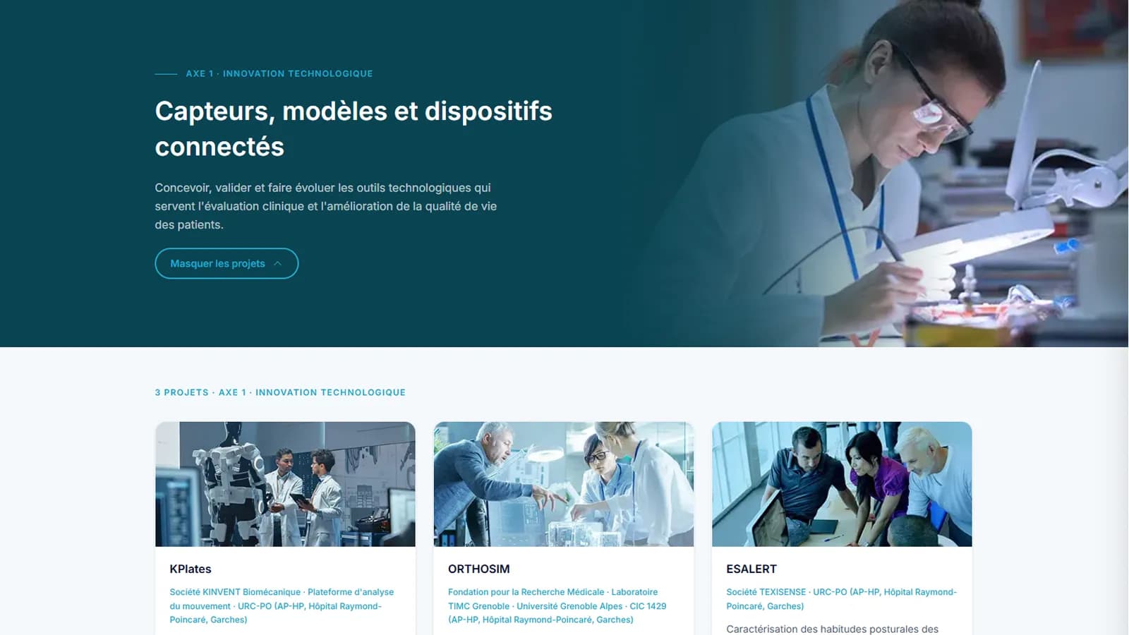 Section partenaires et témoignages